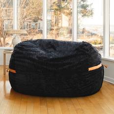 Big Joe Fuf XXL Black Licorice Polyester Bean Bag