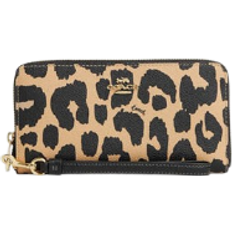 Coach Long Zip Around Wallet - Novelty Print/Gold/Leopard Multi