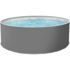 Eingegrabene Pools Rundpool GRIZA Stahlwandpool rund 350 x 120 cm Einzelbecken