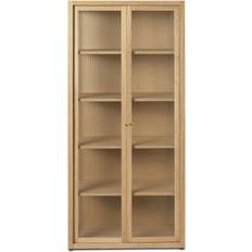 Ferm Living Reed Natural Oak Glass Cabinet 27.6x61"