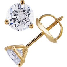 Macy's Stud Earring - Gold/Diamonds