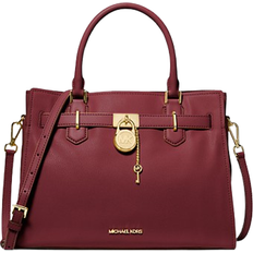 Michael Kors Hamilton Medium Leather Satchel - Oxblood