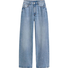 H&M Blue - Women Clothing H&M Wide High Jeans - Light Denum Blue