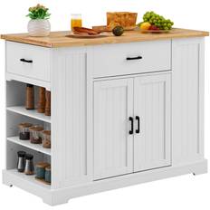 Bar Tables VEVOR Kitchen Island 22.05 In. W x 46.06 In. H x 35.83 In. D Bar Table