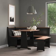 Laurel Foundry Modern Farmhouse Alica Black Dining Set 27x43" 3