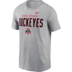 Nike Men's Ohio State Buckeyes Dark Grey Heather Double Hit Logo T-Shirt