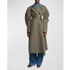 Gold - Women Coats Loewe Cotton trench coat