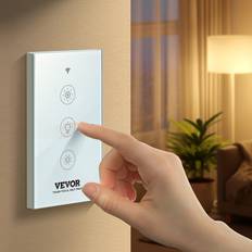 Dimmers VEVOR WiFi Smart Light Dimmer Switch, 100-250V AC Wi-Fi 2.4GHz,App Remote Control Voice Compatible with Alexa Google Home Blue