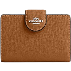 Coach Medium Corner Zip Wallet - Crossgrain Leather/Silver/Light Saddle