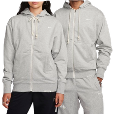 Nike Standard Issue Men's Dri FIT Full-Zip Basketball Hoodie - Dark Grey Heather/Pale Ivory