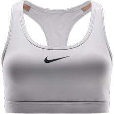 Nike Swoosh Medium Support Women's Padded Sports Bra - White/Stone Mauve/Black