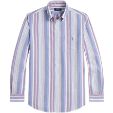 Ralph Lauren Custom Fit Striped Oxford Shirt - Blue Red Multi