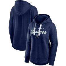 New York Yankees Jackets & Sweaters Fanatics Women's Heather Navy New York Yankees Set to Fly Pullover Hoodie