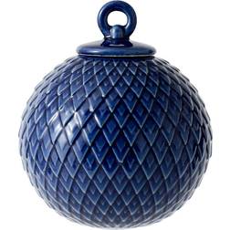 Lyngby Porcelain Rhombe Midnight Blue Zierelement