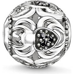 Thomas Sabo Karma Spider Bead Charm - Silver/Black