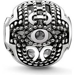 Thomas Sabo Hand of Fatima Bead Charm - Silver/Black