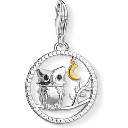 Thomas Sabo Charm Club Night Owl Charm Pendant - Gold/Silver/Black