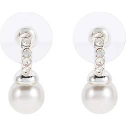 Snö of Sweden Astrid Earrings - Silver/White/Pearl