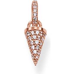 Thomas Sabo Kathmandu Spike Pavé Pendant - Rose Gold/White