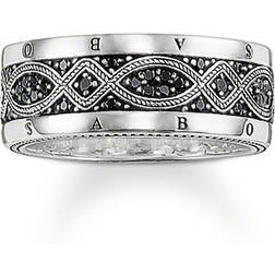 Thomas Sabo Love Knot Band Ring - Silver/Black