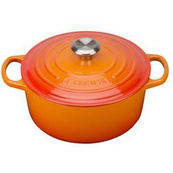 Le Creuset Volcanic Signature Cast Iron Round with lid 1.11 gal 9.4 "