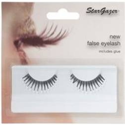 Stargazer Feathered False Eye Lashes #39 Black & White Beads