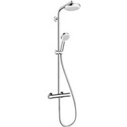 Hansgrohe Crometta 100 160 Showerpipe 1jet (27264400) Chrome, White