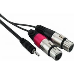 Monacor 2XLR-3.5mm M-F 1m