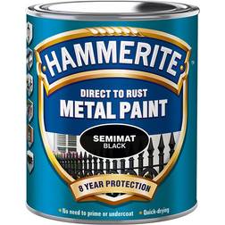 Hammerite Direct to Rust Metallmaling Black 0.75L
