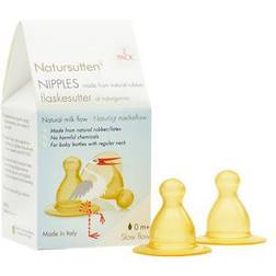 Natursutten Nipples Slow Flow 0mth+ 2-pack