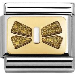 Nomination Composable Classic Link Bow Charm - Silver/Gold/White