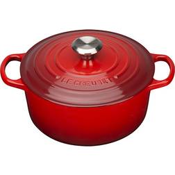 Le Creuset Cerise Signature med lock 4.2 L 24 cm