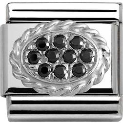 Nomination Composable Classic Link Oval Charm - Silver/Black