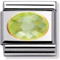 Nomination Composable Classic Link Charm - Silver/Gold/Green