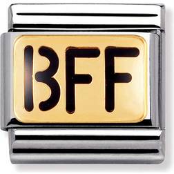 Nomination Composable Classic Link BFF Writing Charm - Silver/Gold/Black