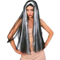 Rubies 36" Grey/Black Streak Witch Wig