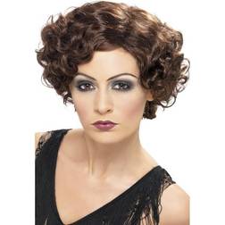 Smiffys 20's Flirty Flapper Wig Brown