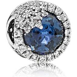 Pandora Blue Dazzling Snowflake Charm - Silver/Blue/Transparent