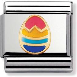 Nomination Composable Classic Link Easter Egg Charm - Silver/Gold/Multicolour