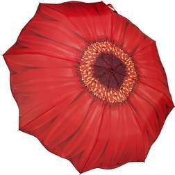 Galleria Auto Folding Umbrella Red Daisy