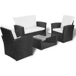 vidaXL 42642 Lounge-Set, 1 Bord inkl. 2 Stolar & 1 Soffor