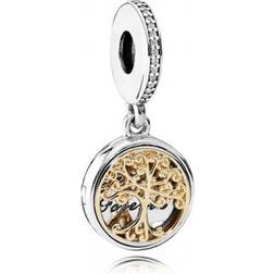 Pandora Family Roots Pendant Charm - Silver/Gold/Transparent