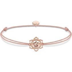 Thomas Sabo Little Secret Lotus Flower Bracelet - Beige/Rose Gold/White