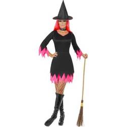 Smiffys Alina Darkwitch Hexenkostüm Schwarz-Pink