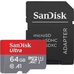 SanDisk Ultra microSDXC Class 10 UHS-I U1 A1 100MB/s 64GB +Adapter