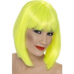 Smiffys Glam Wig Neon Yellow