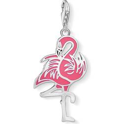 Thomas Sabo Charm Club Flamingo Charm Pendant - Silver/Pink