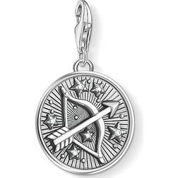 Thomas Sabo Charm Club Zodiac Sign Sagittarius Charm Pendant - Silver/White