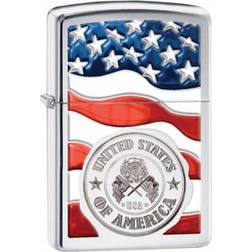 Zippo Windproof American Stamp on Flag