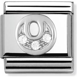 Nomination Composable Classic Link Letter O Charm - Silver/Transparent